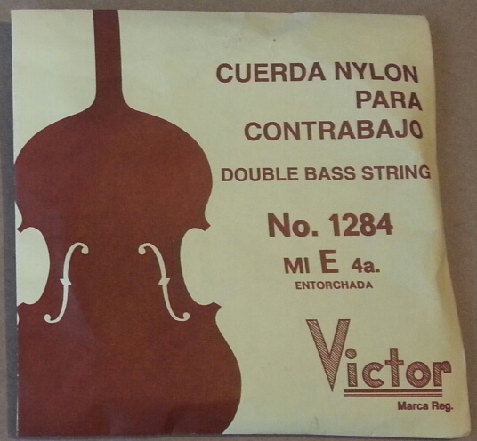 (imagen para) CUERDA CONTRABAJO Victor 4a Mi-E NYLON Entorchado Alambre