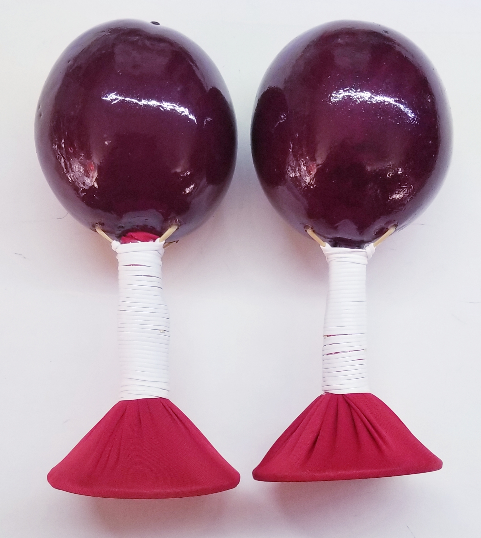 (imagen para) MARACAS de FRUTA estilo HAWAIANAS Para EMPLUMAR Grandes (par)