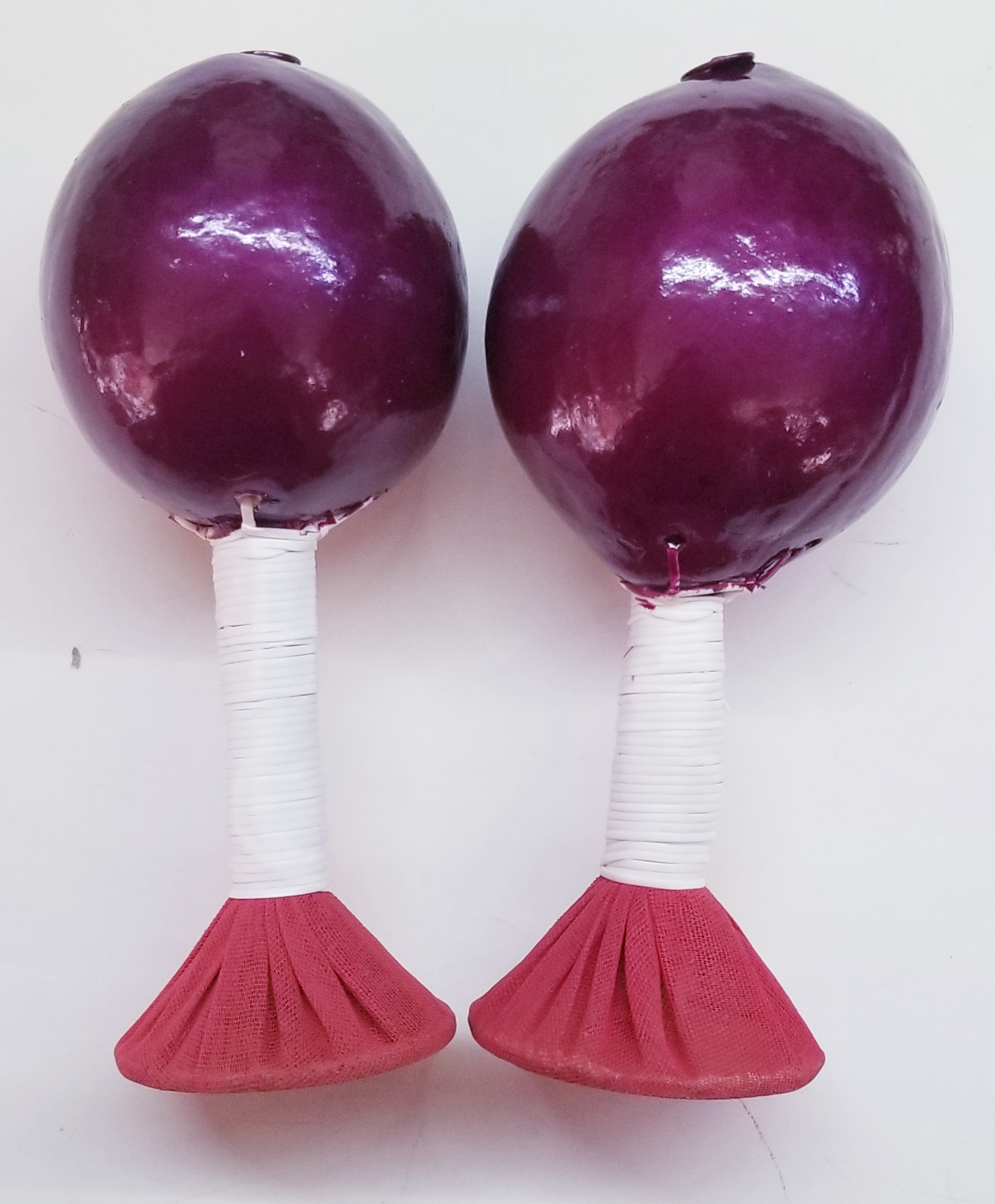 (imagen para) MARACAS de FRUTA estilo HAWAIANAS Para EMPLUMAR medianas (par)