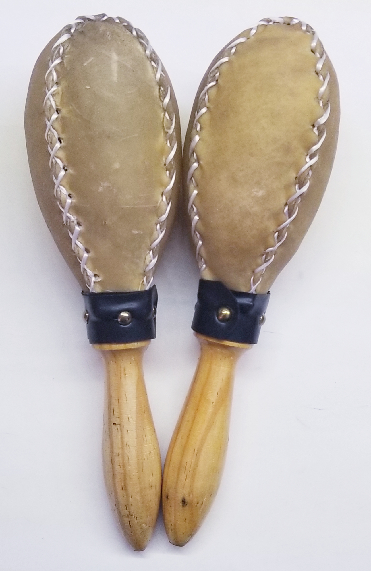 (imagen para) MARACAS de PIEL 4 GAJOS Grande para expertos profesional 28cm +-