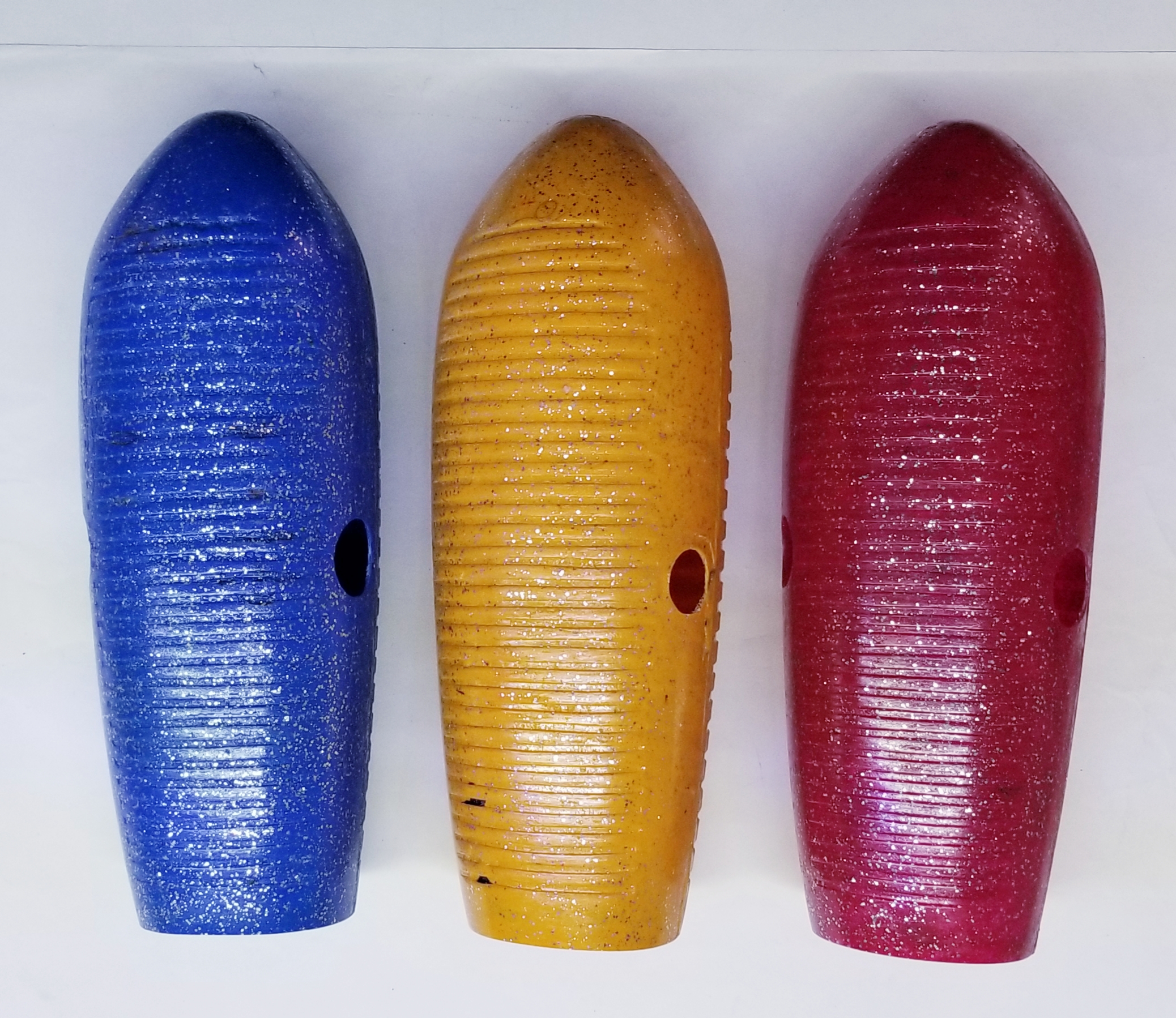 (imagen para) GÜIRO FIBRA VIDRIO COLORES Y DIAMANTINA 33x11 cm mediano