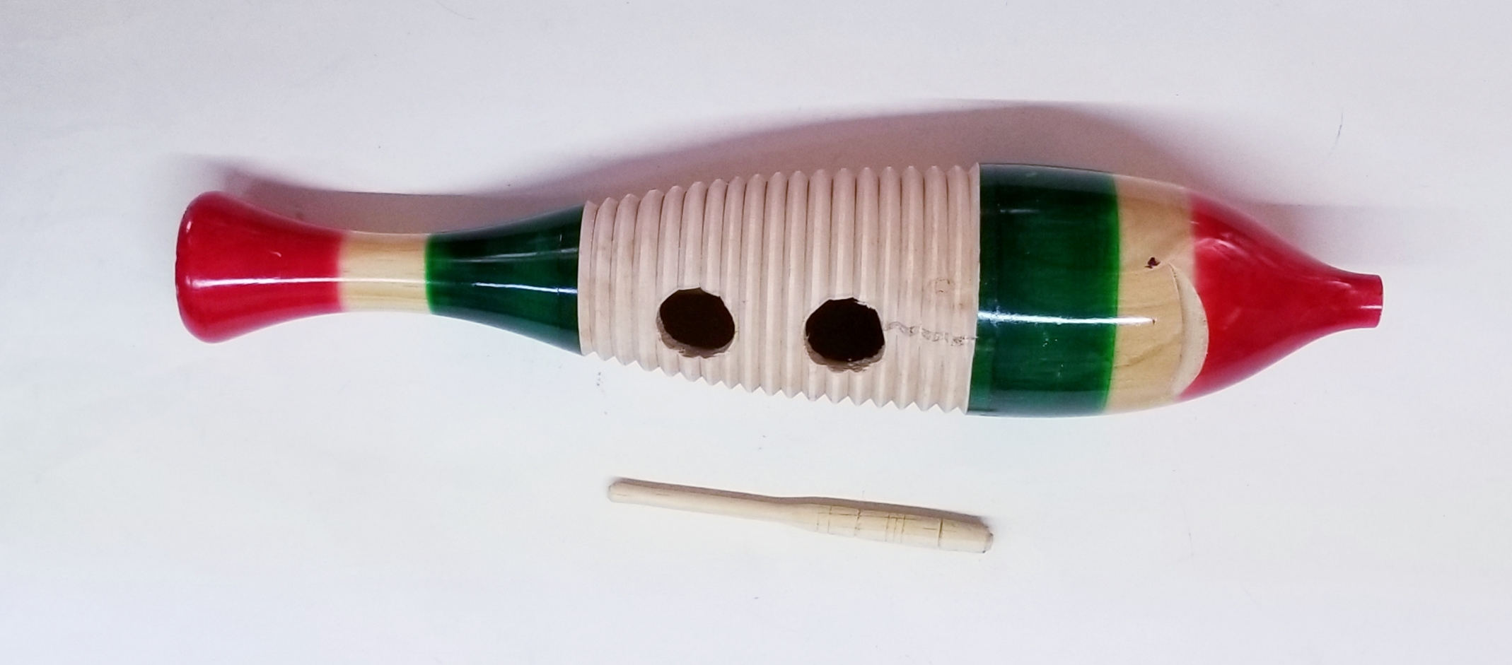 (imagen para) GÜIRO MADERA TORNEADO MADROÑO INFANTIL (rascador de madera) (pz)