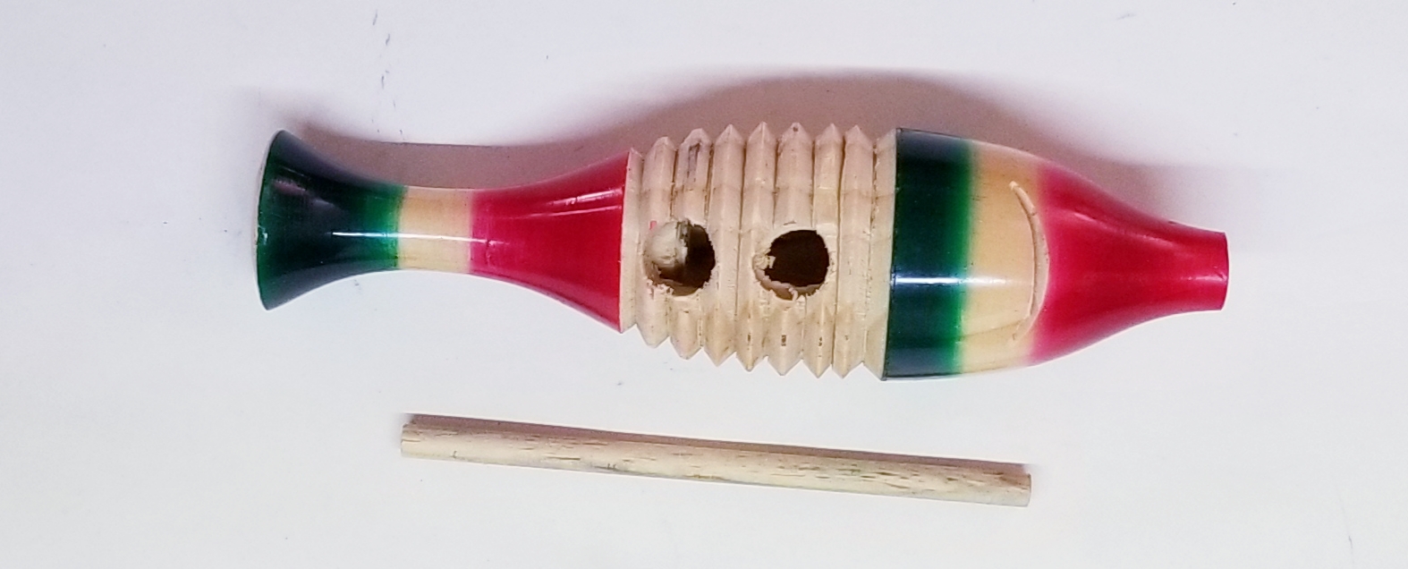 (imagen para) GÜIRO MADERA TORNEADO MADROÑO BABY (rascador de madera) (pz)