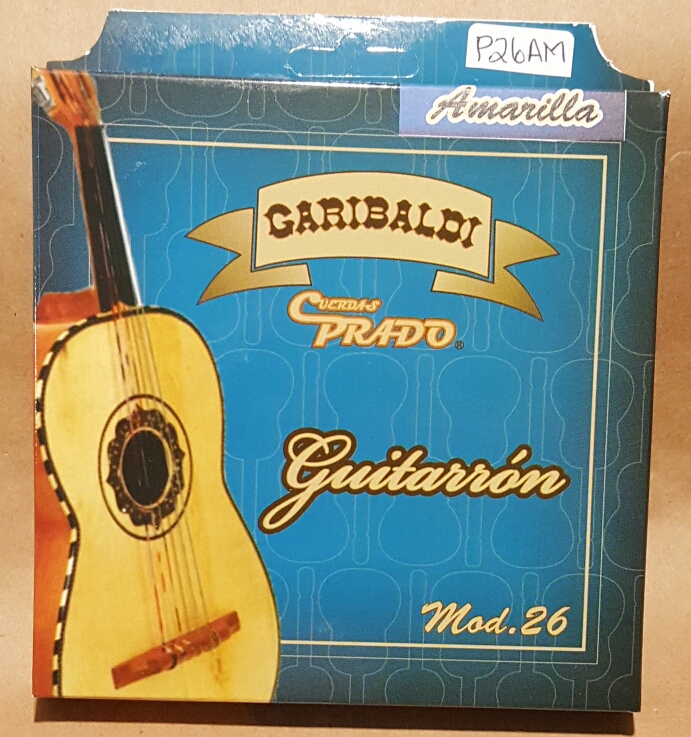 (imagen para) ENCORDADURA guitarrón prado nylon amarill c/ACERO mod26AM CUERDA