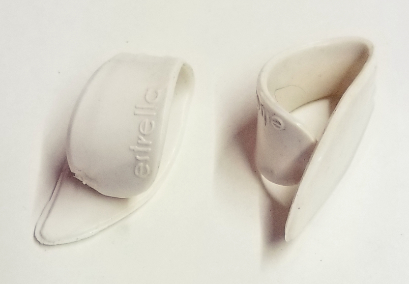 (imagen para) UÑA ANILLO guitarras MODELO ESTRELLA GRANDE BLANCA