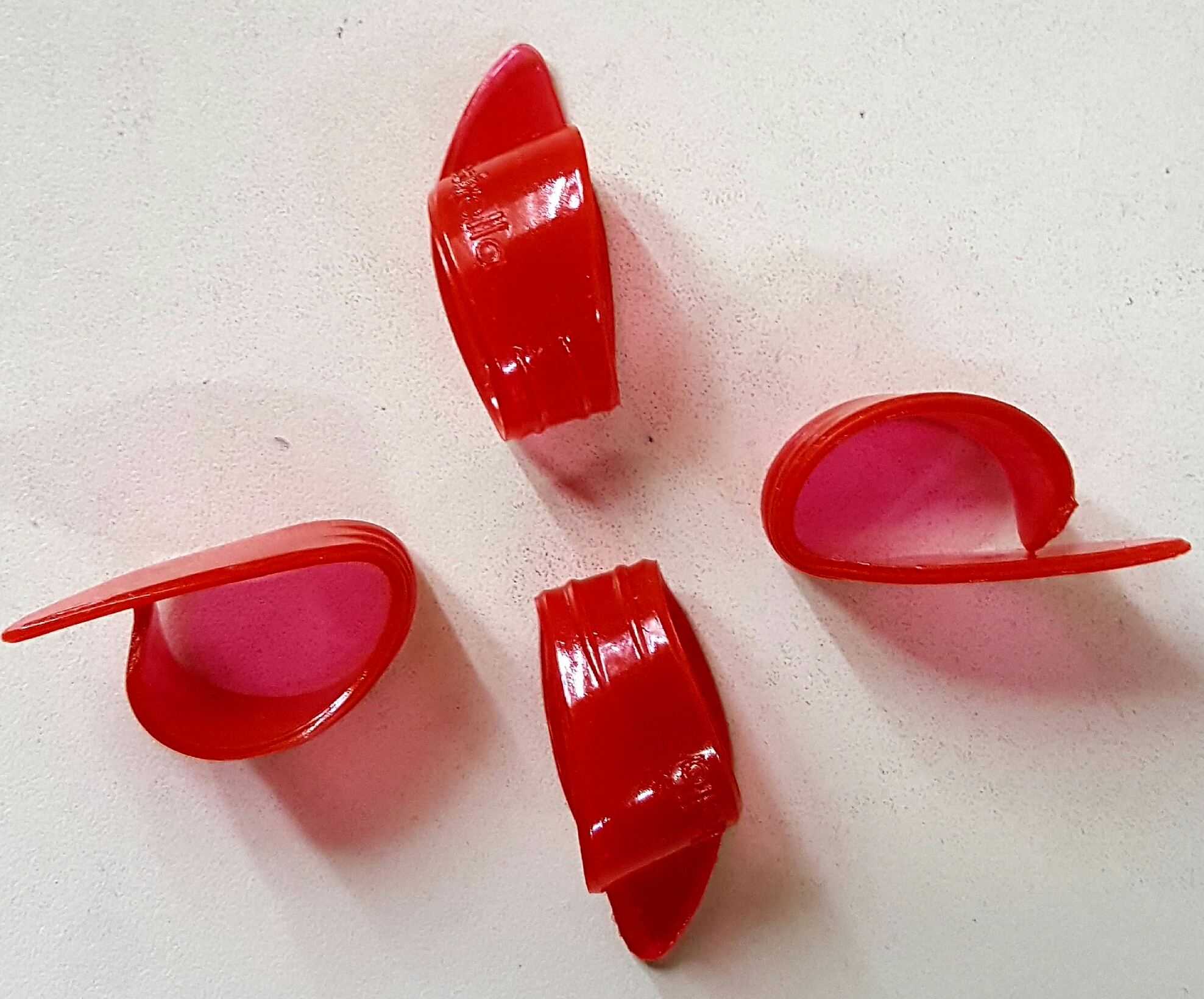 (imagen para) UÑA ANILLO guitarras MODELO ESTRELLA GRANDE roja