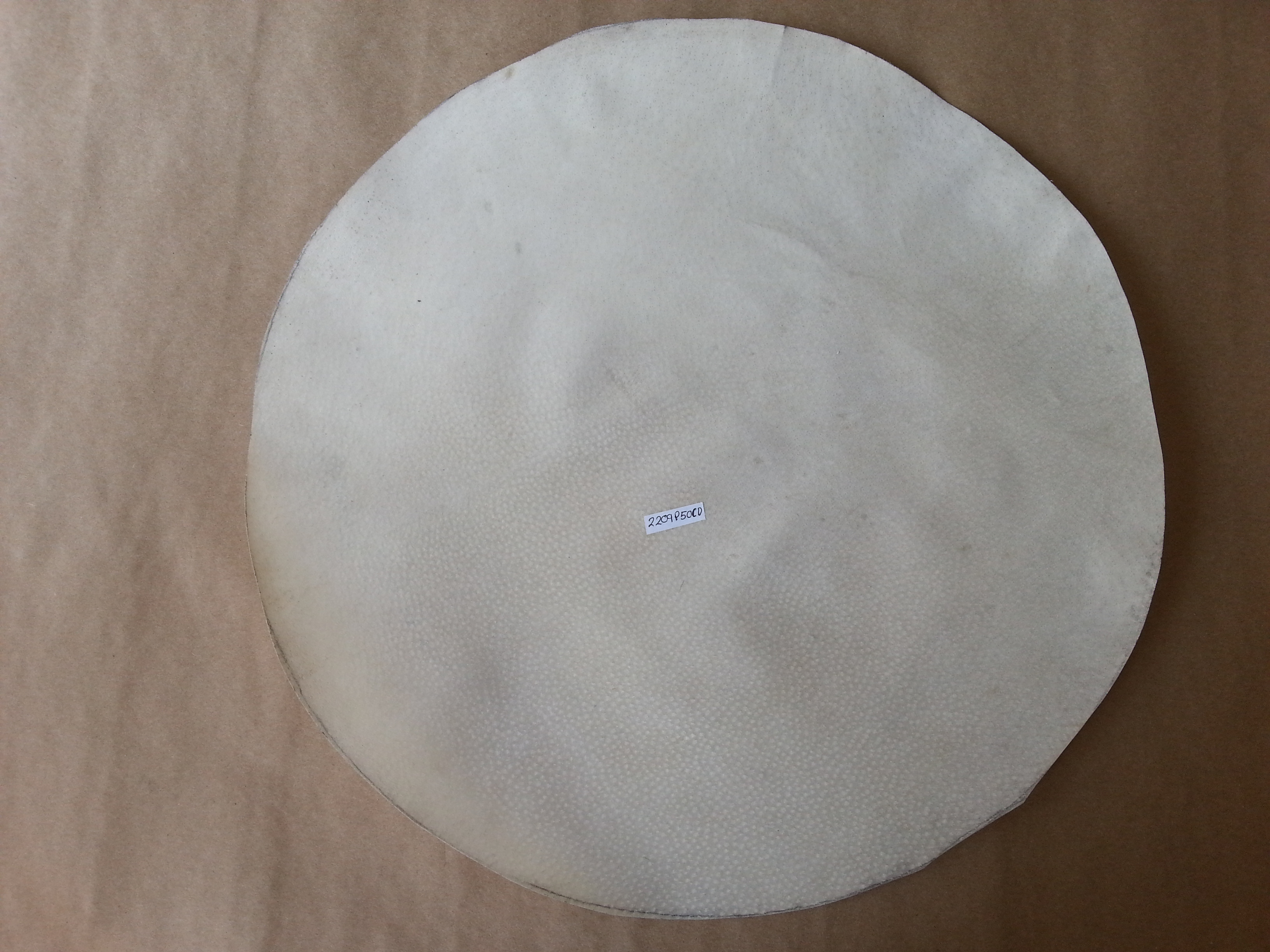 (imagen para) PARCHE PIEL 50 cm cerdo, delgada para tambor