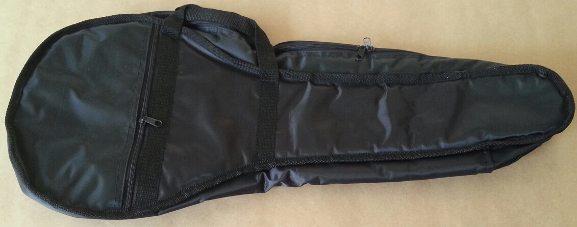 (imagen para) FUNDA MANDOLINA PLANA-CALABAZA CANASTA NEGRO C/ZIPER-T