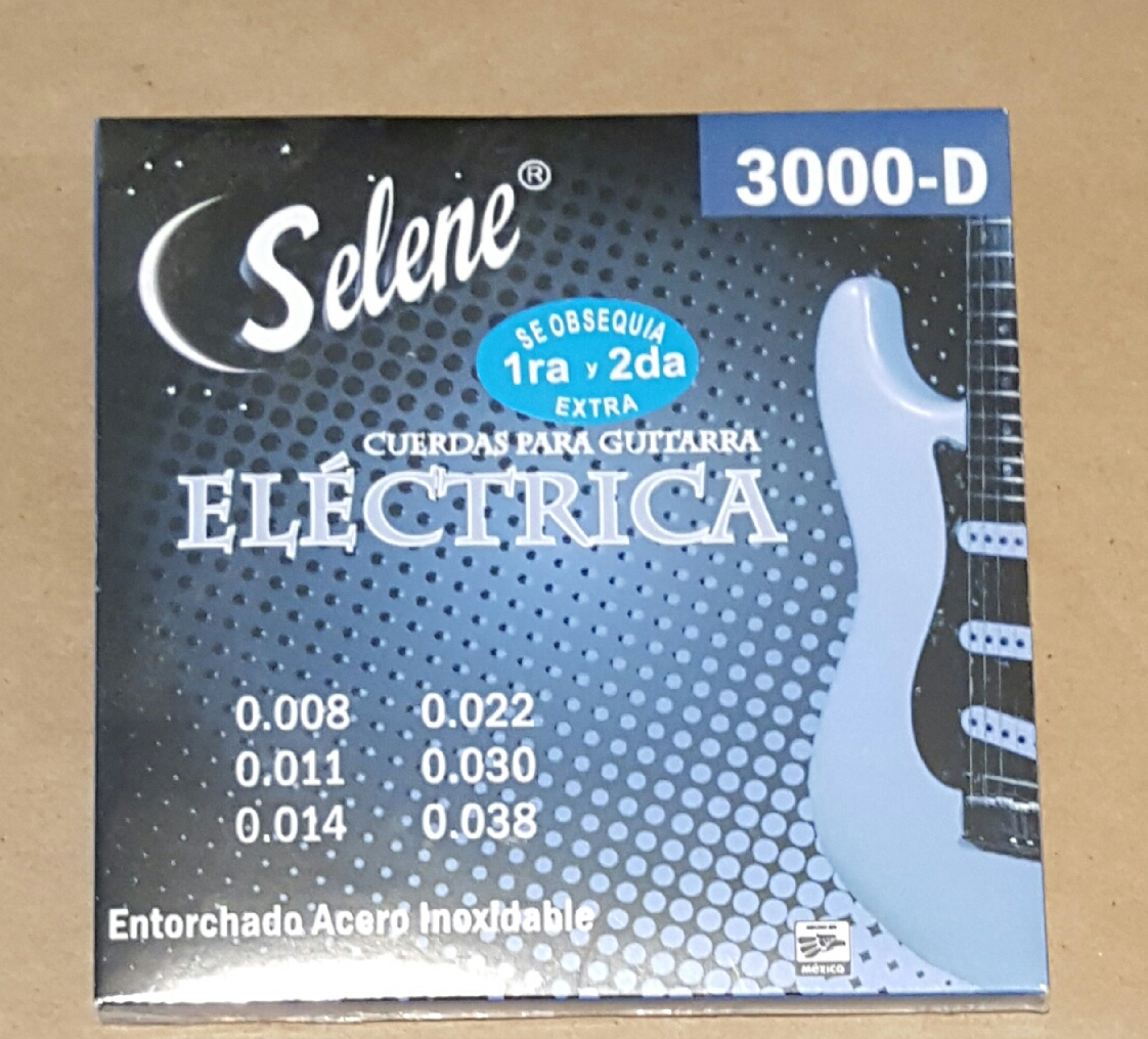 (imagen para) ENCORDADURA GUITARRA ELÉCTRICA SELENE ENTORCHADA ACERO D CUERDA