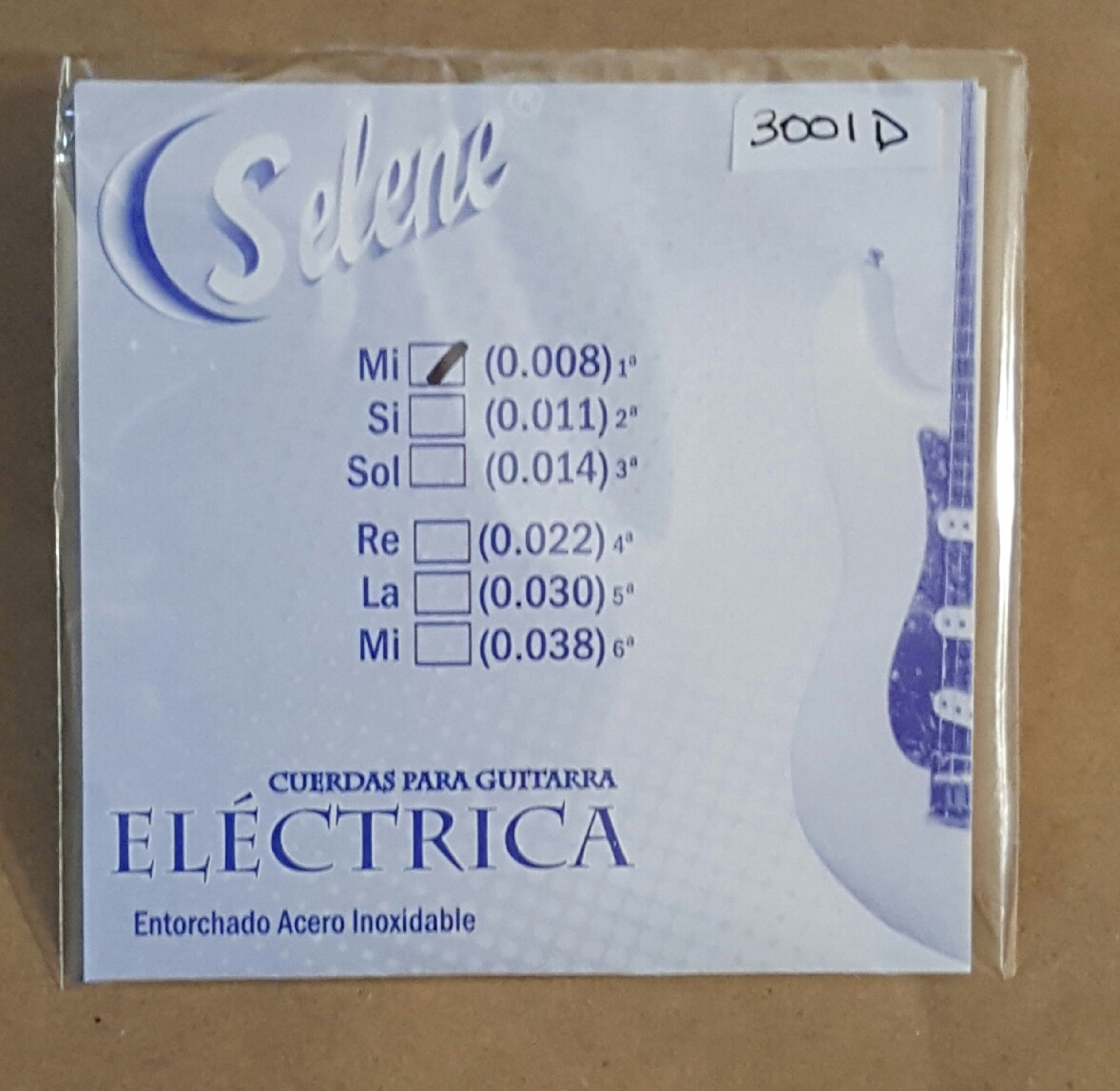 (imagen para) CUERDA GUITARRA ELÉCTRICA SELENE ENTORCHADA ACERO 1a 008 (pz)