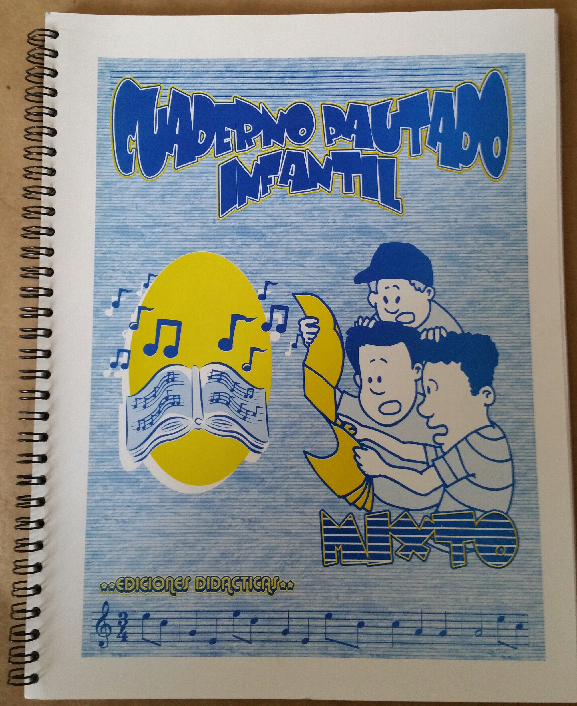 (imagen para) Cuadernos 6 pautas 18 Hoj, raya 8 hoj cuadro, Gde 8 hoj, blanc 5