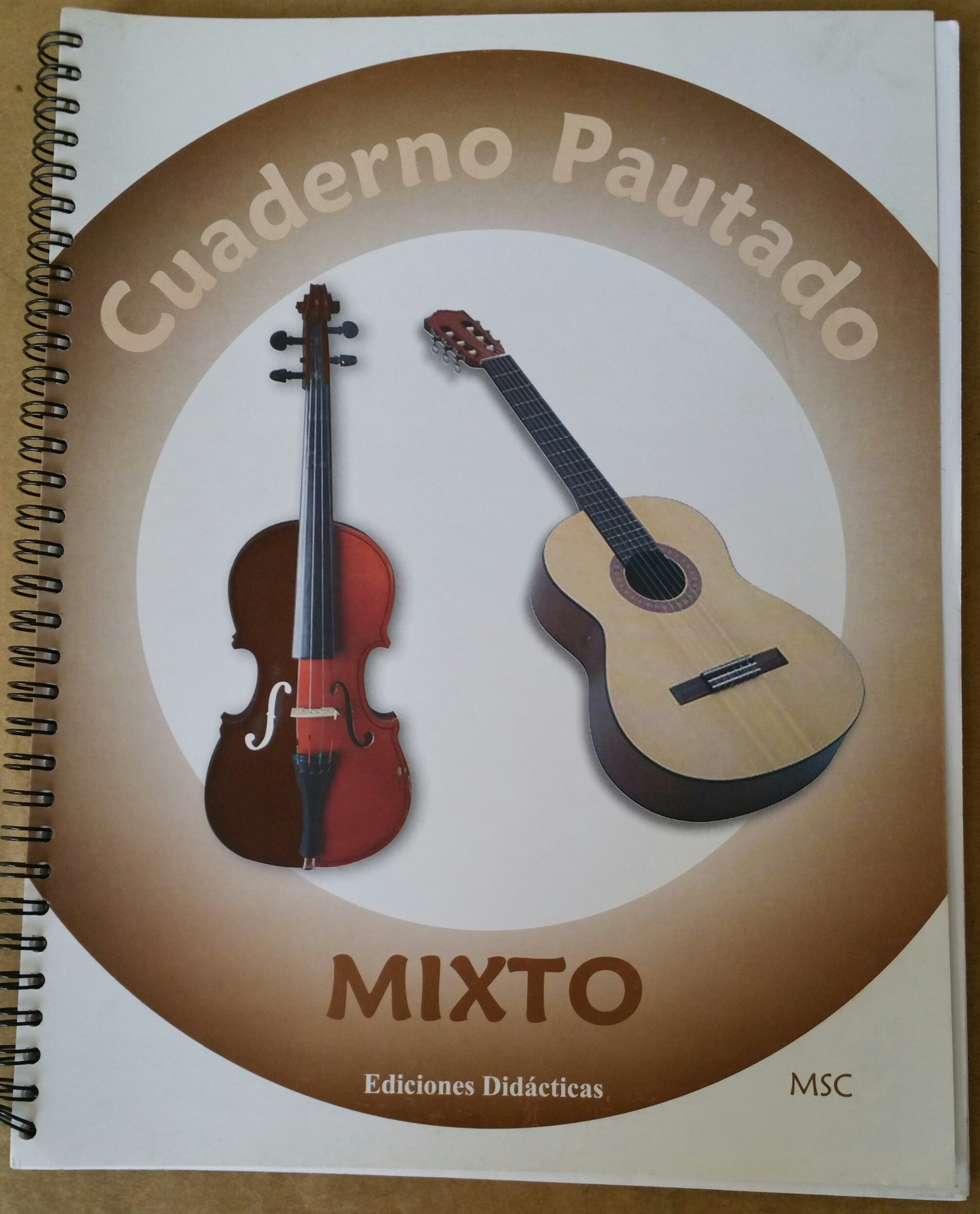 (imagen para) CUADERNOS 12 PAUTAS hojas 25pautadas,10blancas,10 rayadas, PROF (pz