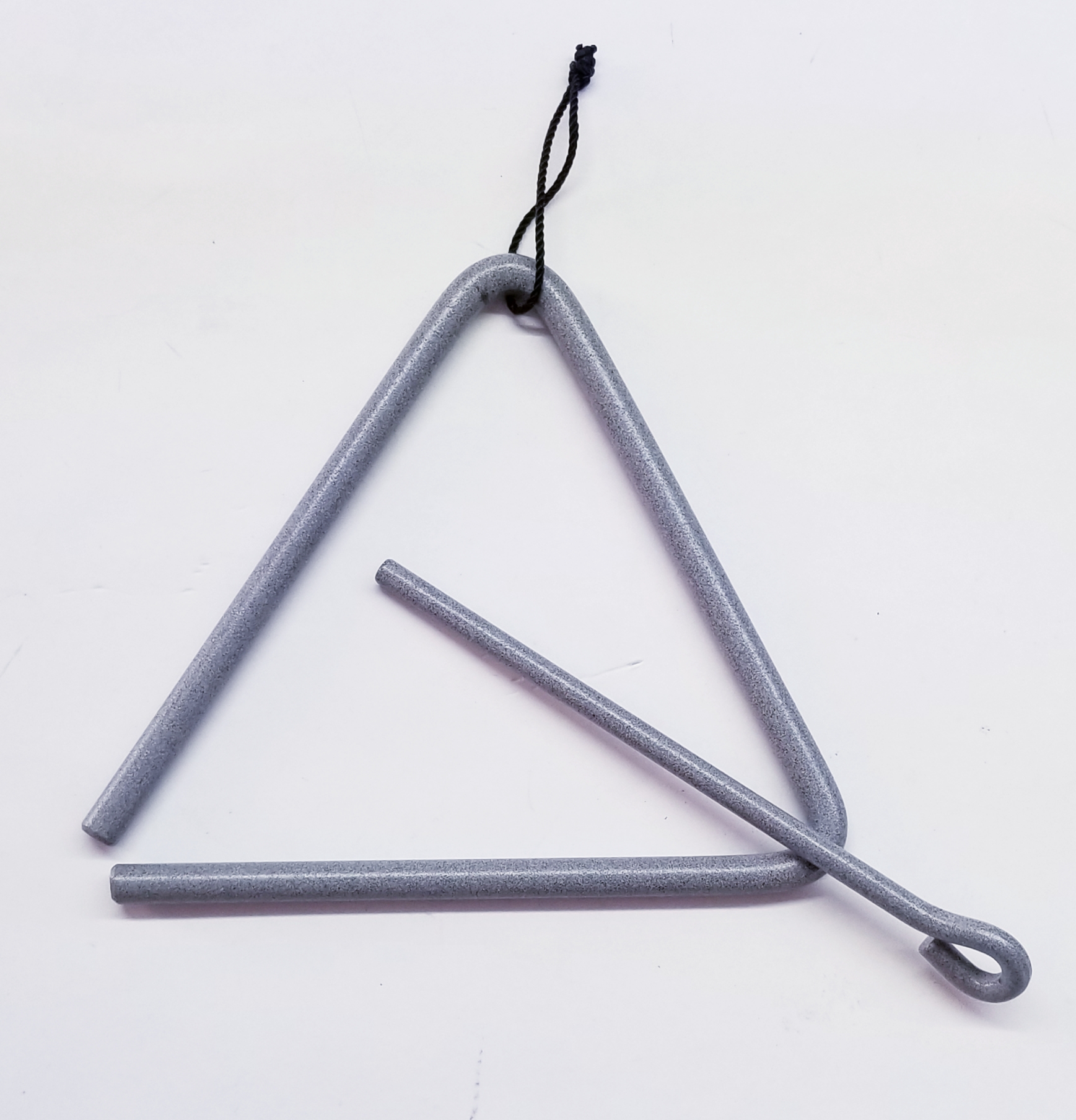 (imagen para) TRIANGULOS ALUMINIO grueso, 14 cm x LADO 5.5", c/golpeador jgo