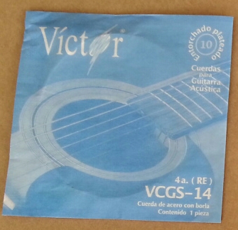 (imagen para) CUERDA guitarra VICTOR ACERO con borla 4a (pz)