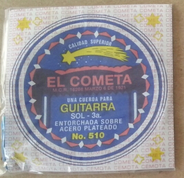 (imagen para) CUERDA GUITARRA COMETA ACERO Con borla 3a (pz)