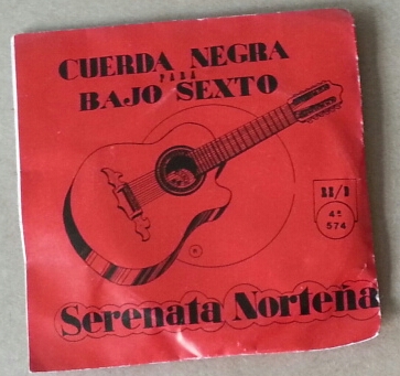 (imagen para) CUERDA BAJO SEXTO serenata norteña entorchada sobre rojo acero 4