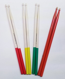 (imagen para) BAQUETAS BATERÍA MADERA DURA barnizada PUNTA DE MADERA (PAR)