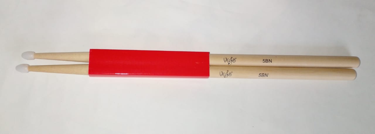 (imagen para) BAQUETAS BATERÍA MADERA DURA PUNTA DE nylon VEGO (5B) NAT