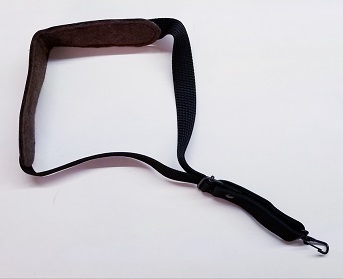 (imagen para) TAHALIE SAX CINTA NEGRA HOMBRERA viniPIEL GANCHO MANDOLA (PZ)