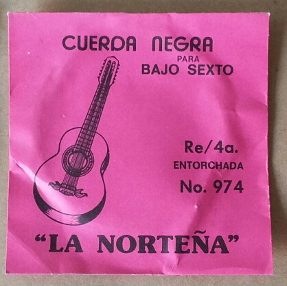 (imagen para) CUERDA BAJO SEXTO serenata norteña entorchada sobre rosa acero 4