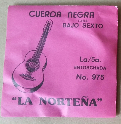 (imagen para) CUERDA BAJO SEXTO serenata norteña entorchada sobre rosa acero 5