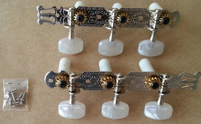 (imagen para) MAQUINARIA guitarras sexta Niquelada PERNO PASTA GRUESO (juego)