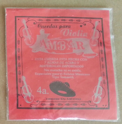 (imagen para) CUERDA VIOLÍN AMBAR ACERO 4a