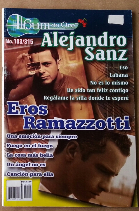 (imagen para) MÉTODO Album de oro de la guitarras volumen 103315 (letra y tabl