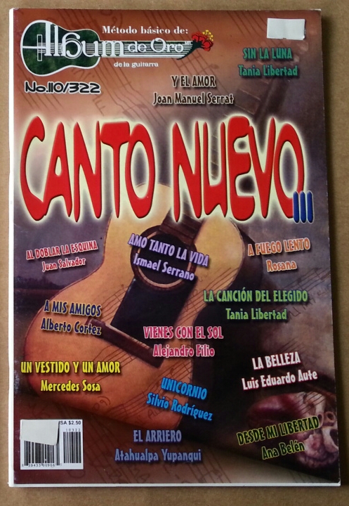 (imagen para) MÉTODO Album de oro de la guitarras volumen 110322 (letra y tabl