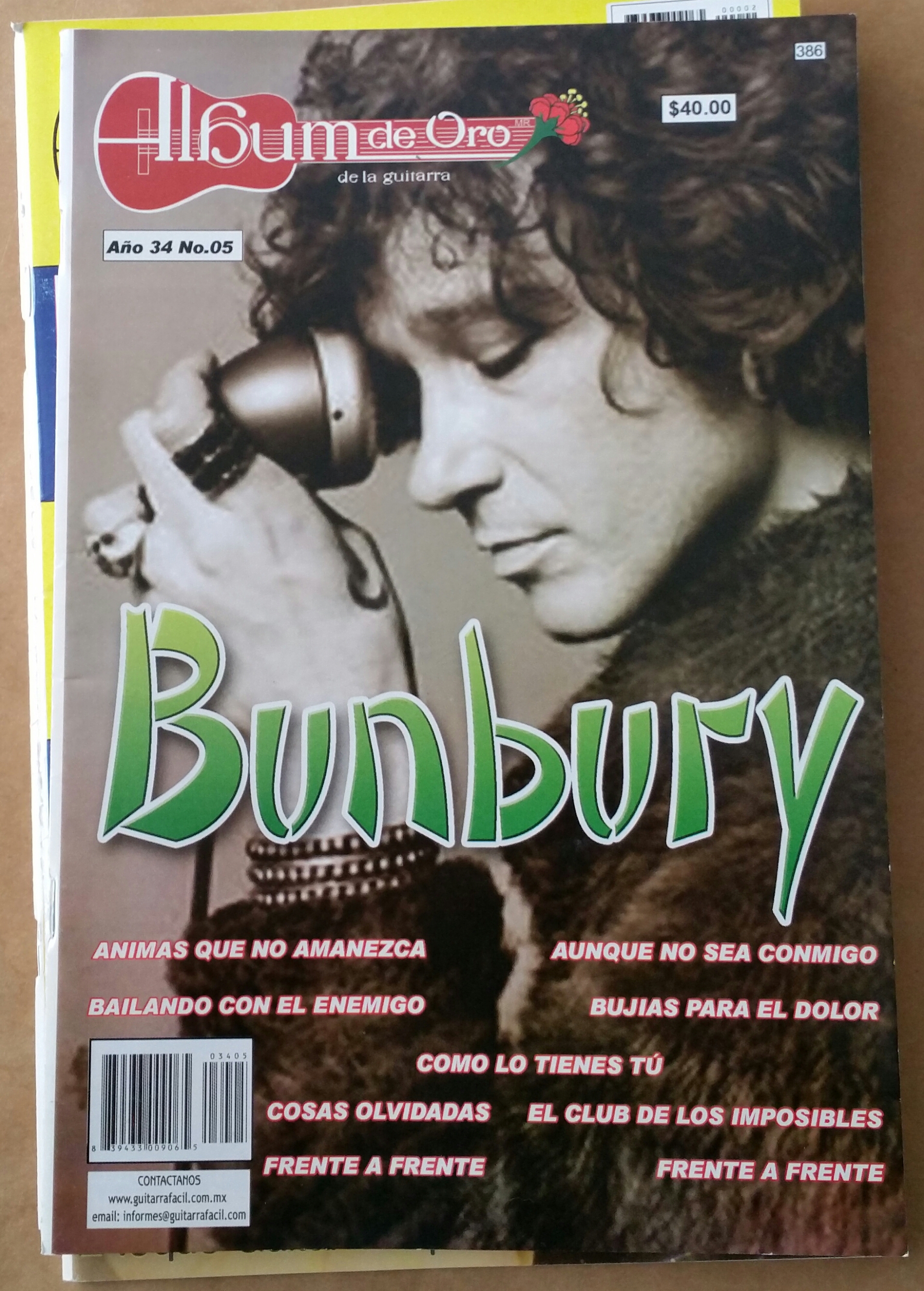 (imagen para) MÉTODO Album de oro de la guitarras volumen 5 (letra y tabl