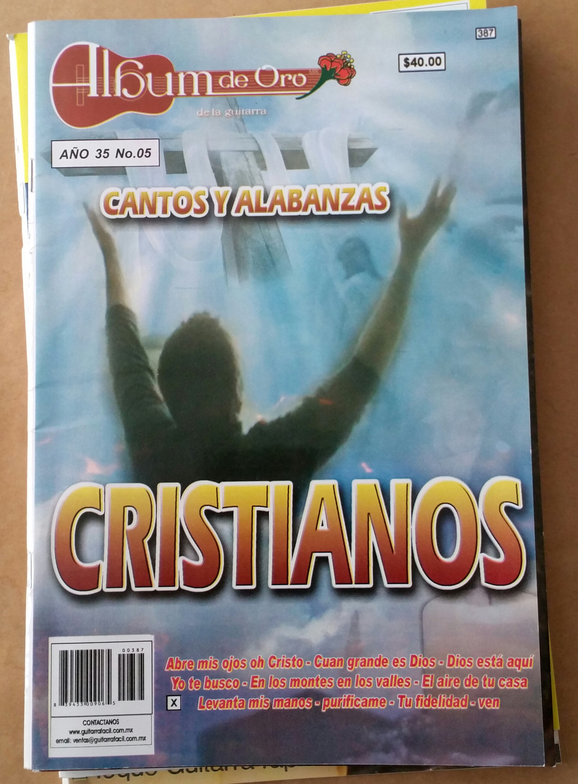 (imagen para) MÉTODO Album de oro de la guitarras volumen 5/387 (letra y tabl