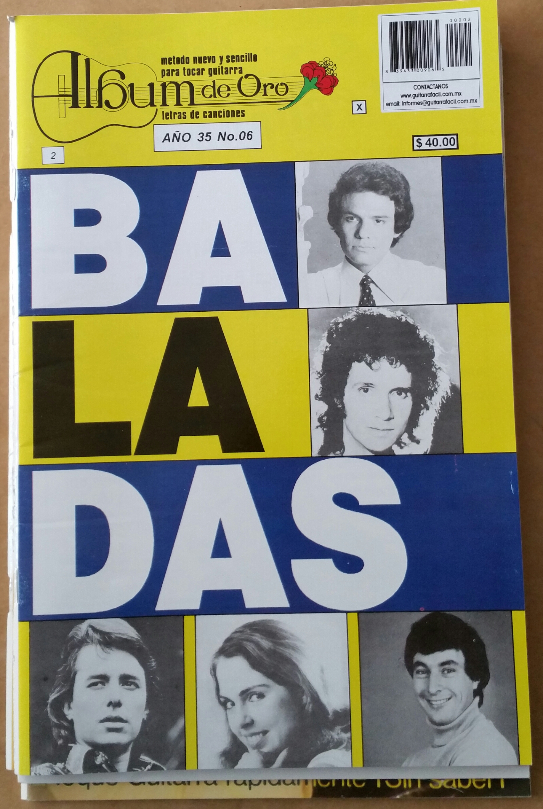 (imagen para) MÉTODO Album de oro de la guitarras volumen 6 (letra y tabl