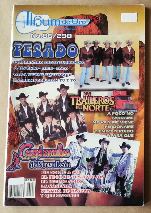 (imagen para) MÉTODO Album de oro de la guitarras volumen 86/298 (letra y tabl