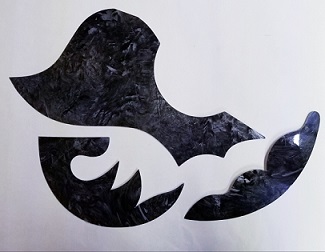 (imagen para) micas para bajo sexto adhesivas 3 siluetas gris