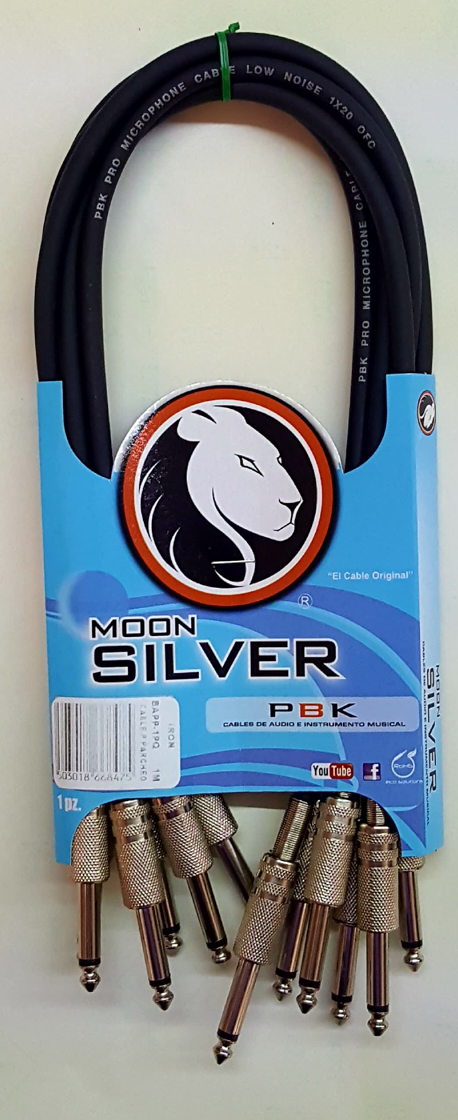 (imagen para) Cables parcheo plug a plug, 50cm 6pzas, Iron (juego)