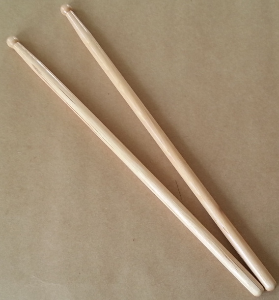 (imagen para) BAQUETA BATERÍA MADERA DURA IMPORT punta madera mediana (par)