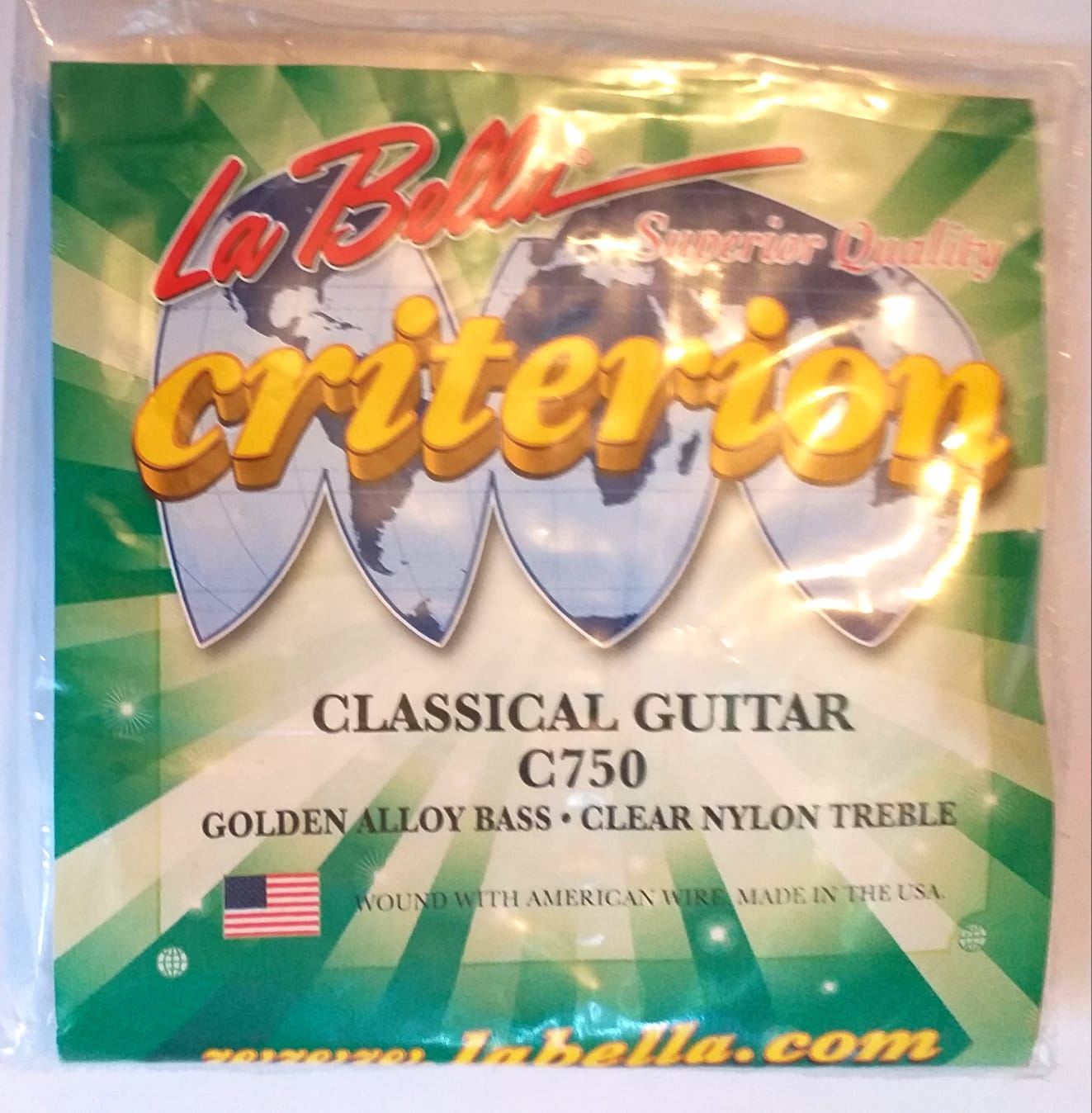 (imagen para) ENCORDADURA GUITARRA LA BELLA CRITERION Nylon transpa CUERDA