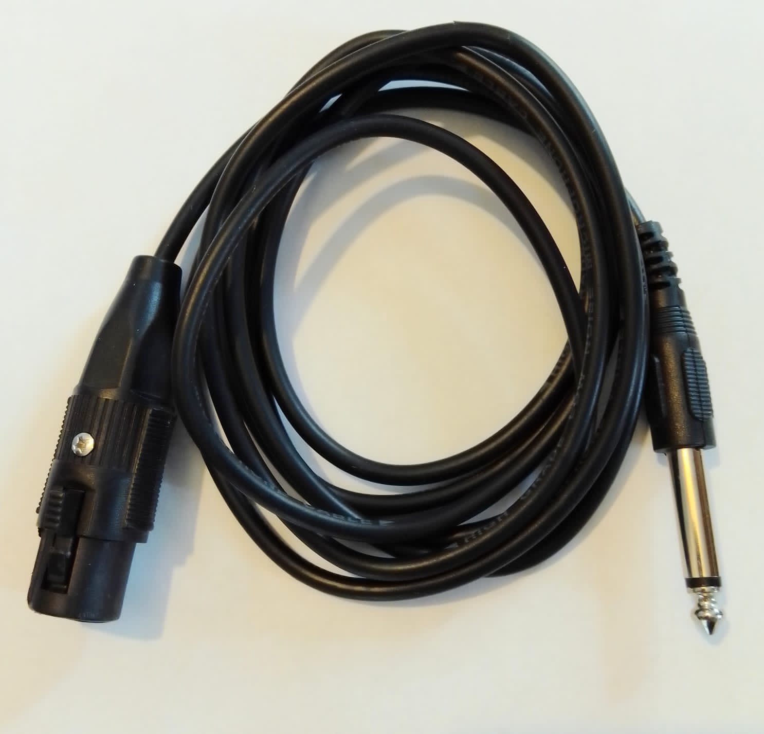 (imagen para) Cable cannon hembra a plug (1/4", 6.3mm) 1.8 mts, monoaural (pz)