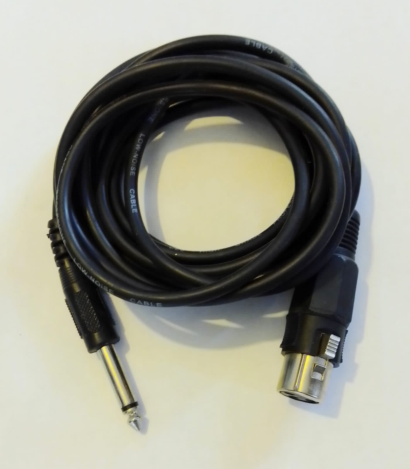 (imagen para) Cable cannon hembra a plug (1/4", 6.3mm) 3 mts, monoaural (pz)