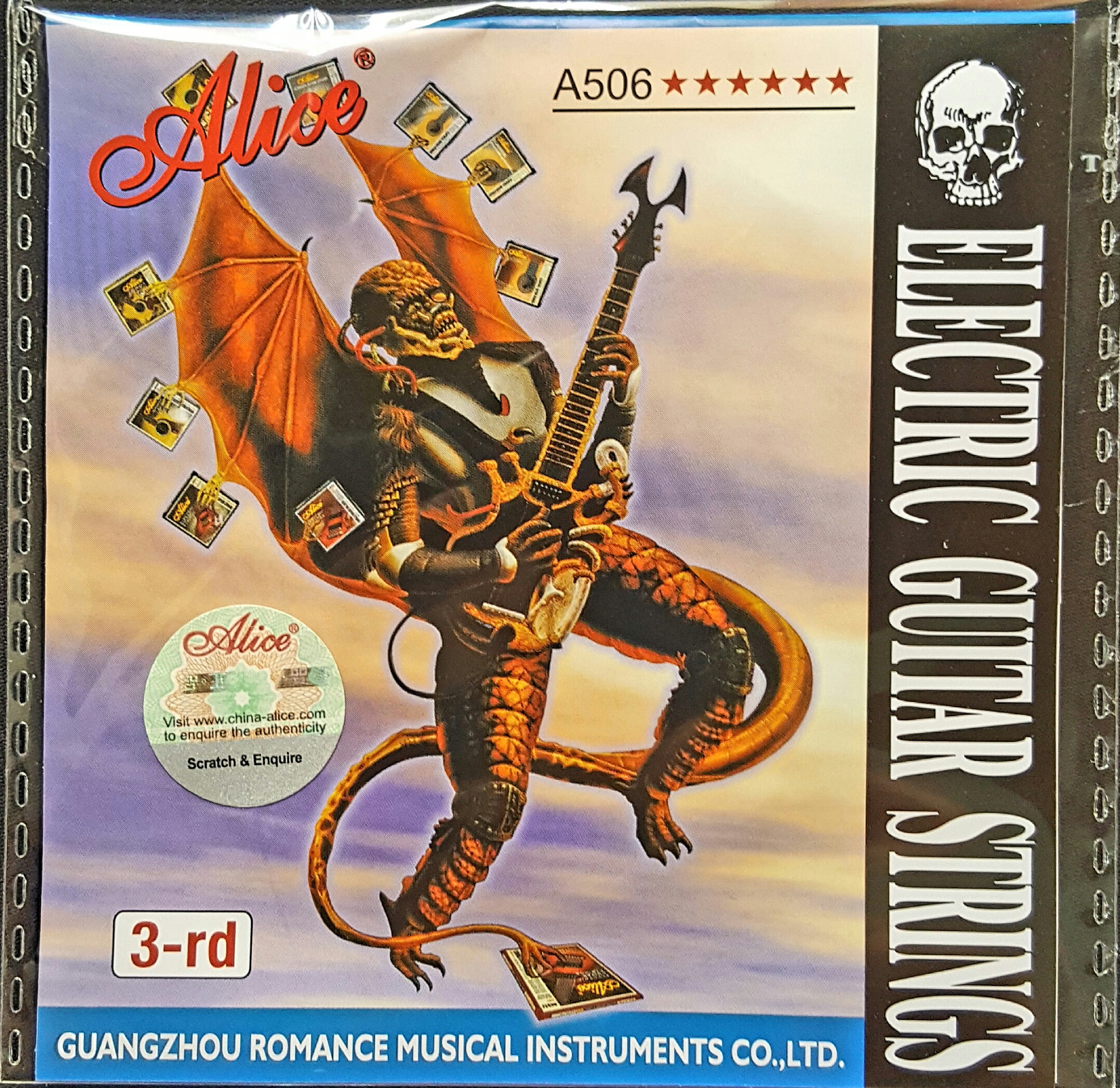 (imagen para) CUERDA GUITARRA ELÉCTRICA ALICE ACERO&NIQUEL 3a