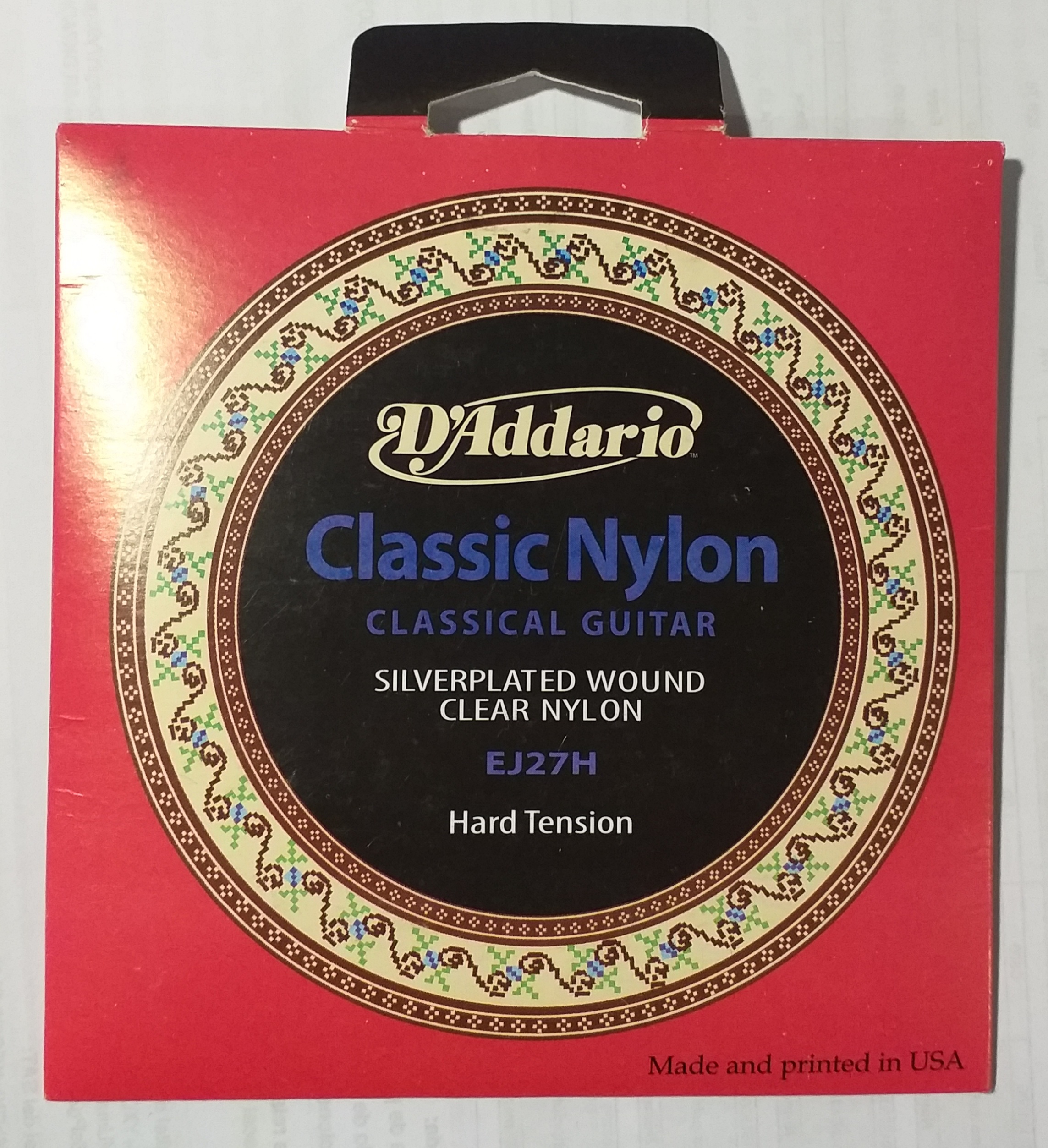 (imagen para) ENCORDADURA GUITARRA D'ADDARIO EJ27H NYLON CUERDA (jgo)