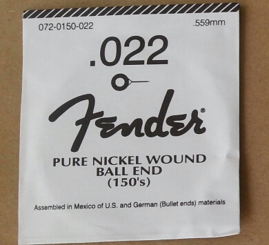(imagen para) CUERDA GUITARRA ELÉCTRICA FENDER niquel 4a 022