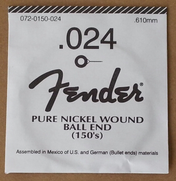 (imagen para) CUERDA GUITARRA ELÉCTRICA FENDER Acero 4a 024