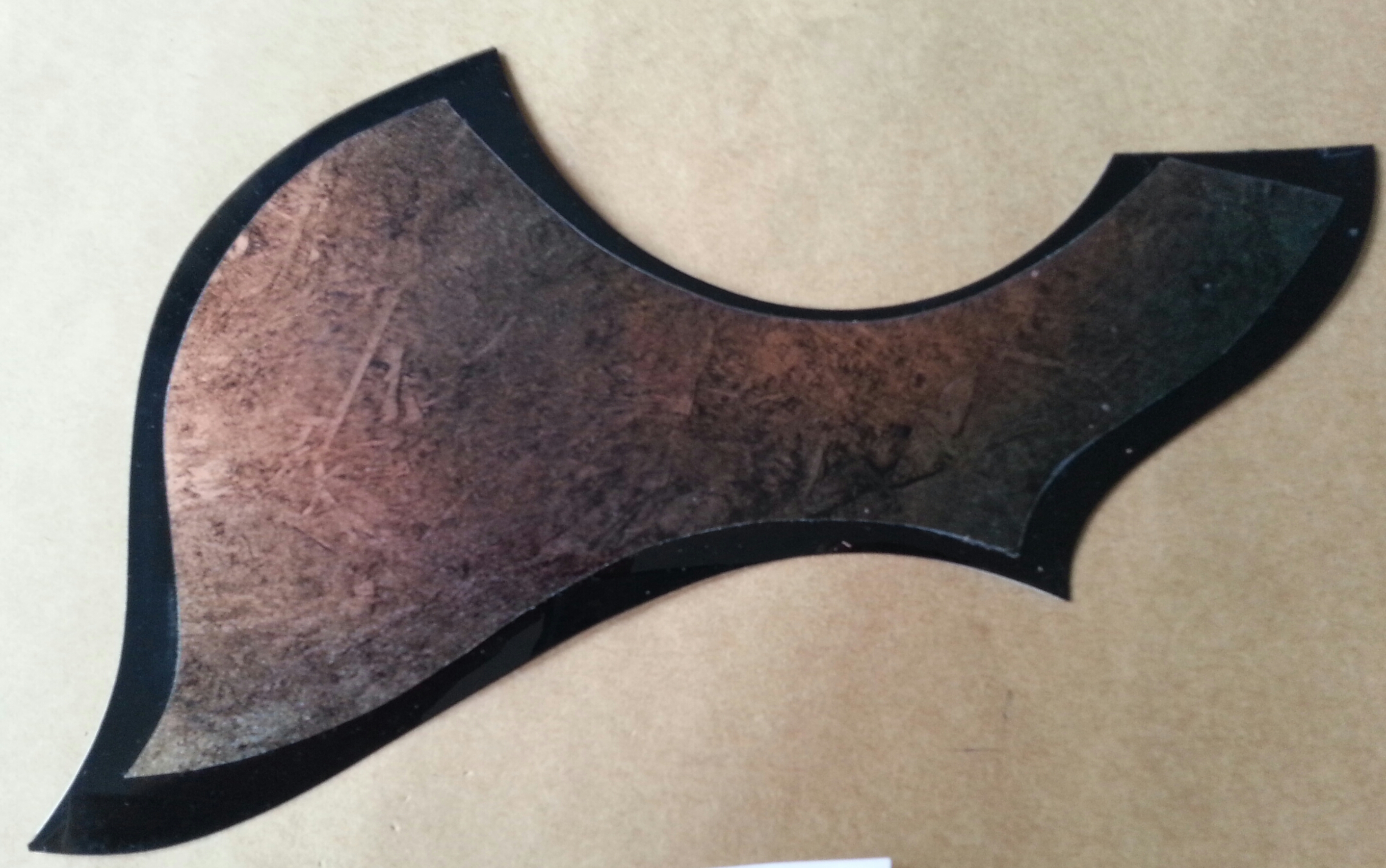 (imagen para) micas para guitarras adhesivas contry doble capa carey café (pz)