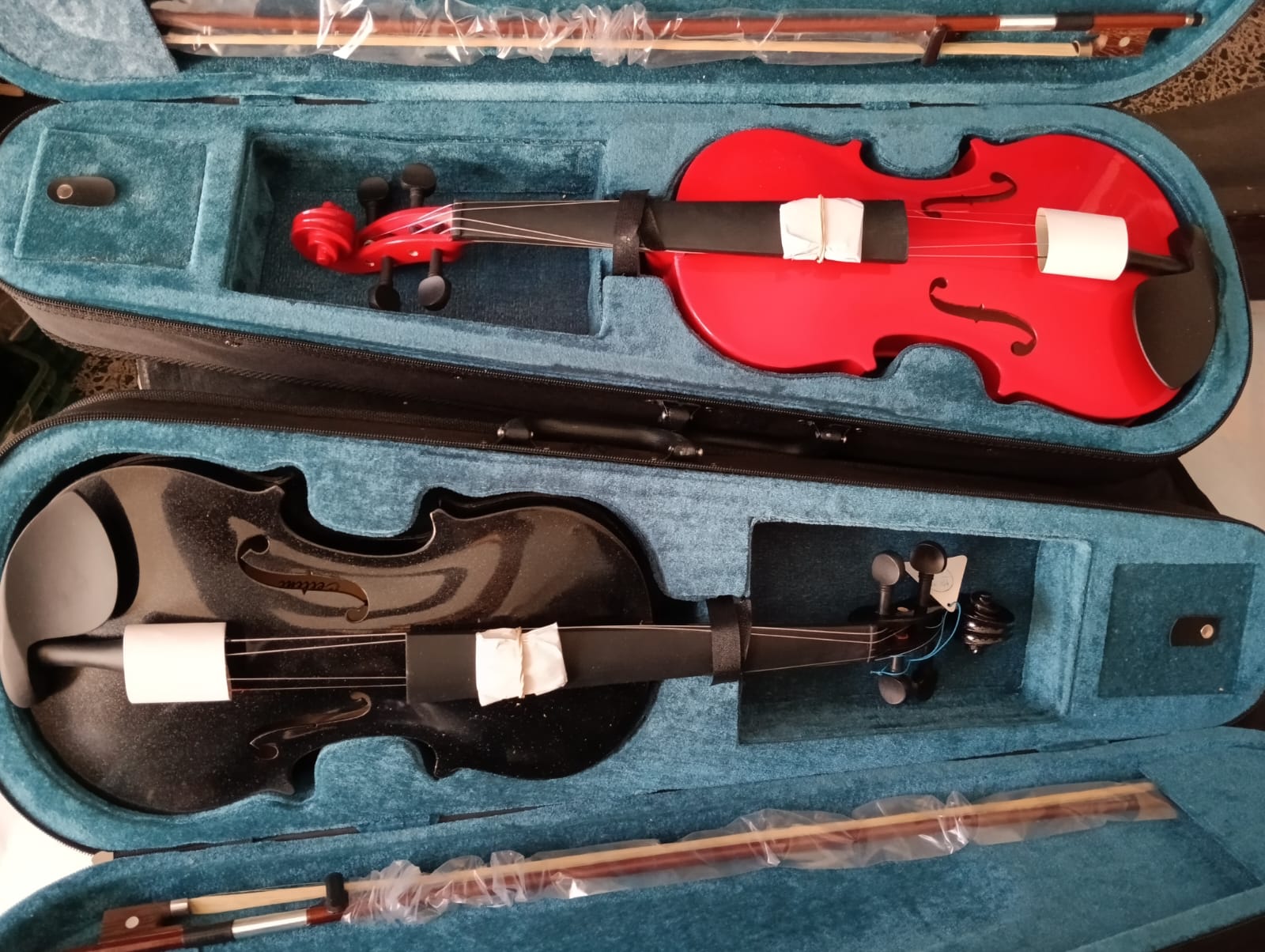 (imagen para) Violín 4/4 c/arco-estuche-pez- barbada-buena clase CELLINI (jgo)