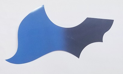 (imagen para) micas para guitarras adhesivas japonesa bicolor negro con azul (