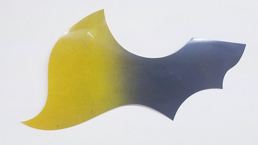 (imagen para) micas para guitarras adhesivas japonesa bicolor negro con amaril