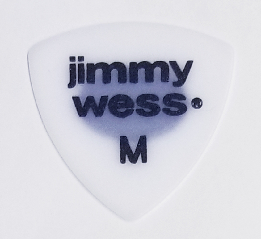 (imagen para) PLUMA guitarras FORMA DE escudo Jimmy Wess blanca mediana (pz)