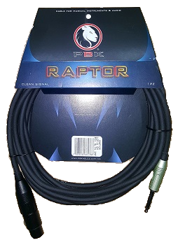 (imagen para) Cable canon a plug 6 m Raptor profesional (pz)