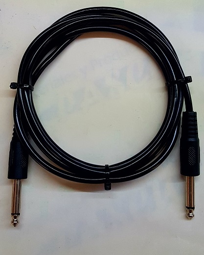 (imagen para) Cable plug a plug (1/4", 6.3mm), 1.8 mts, monoaural (pz)